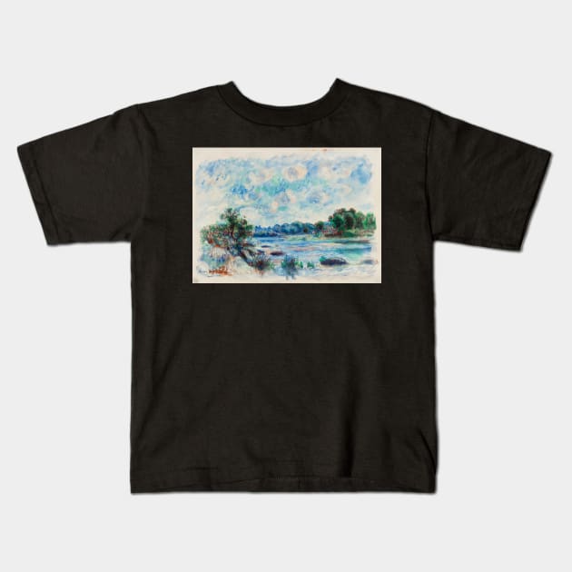 Landscape at Pont–Aven (1892) by Pierre-Auguste Renoir. Kids T-Shirt by DarioNelaj